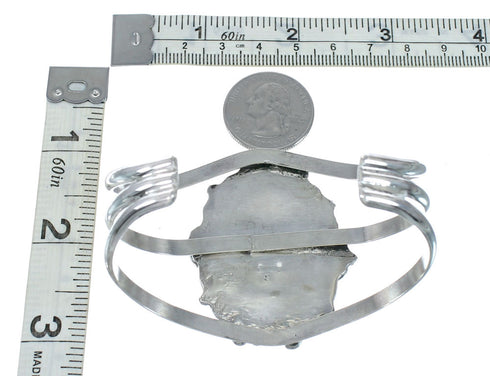 Genuine Navajo Kingman Turquoise Sterling Silver Cuff Bracelet NN20516